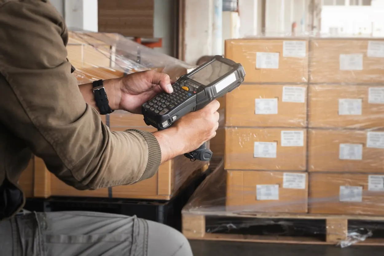 Scanning a barcode while receiving
